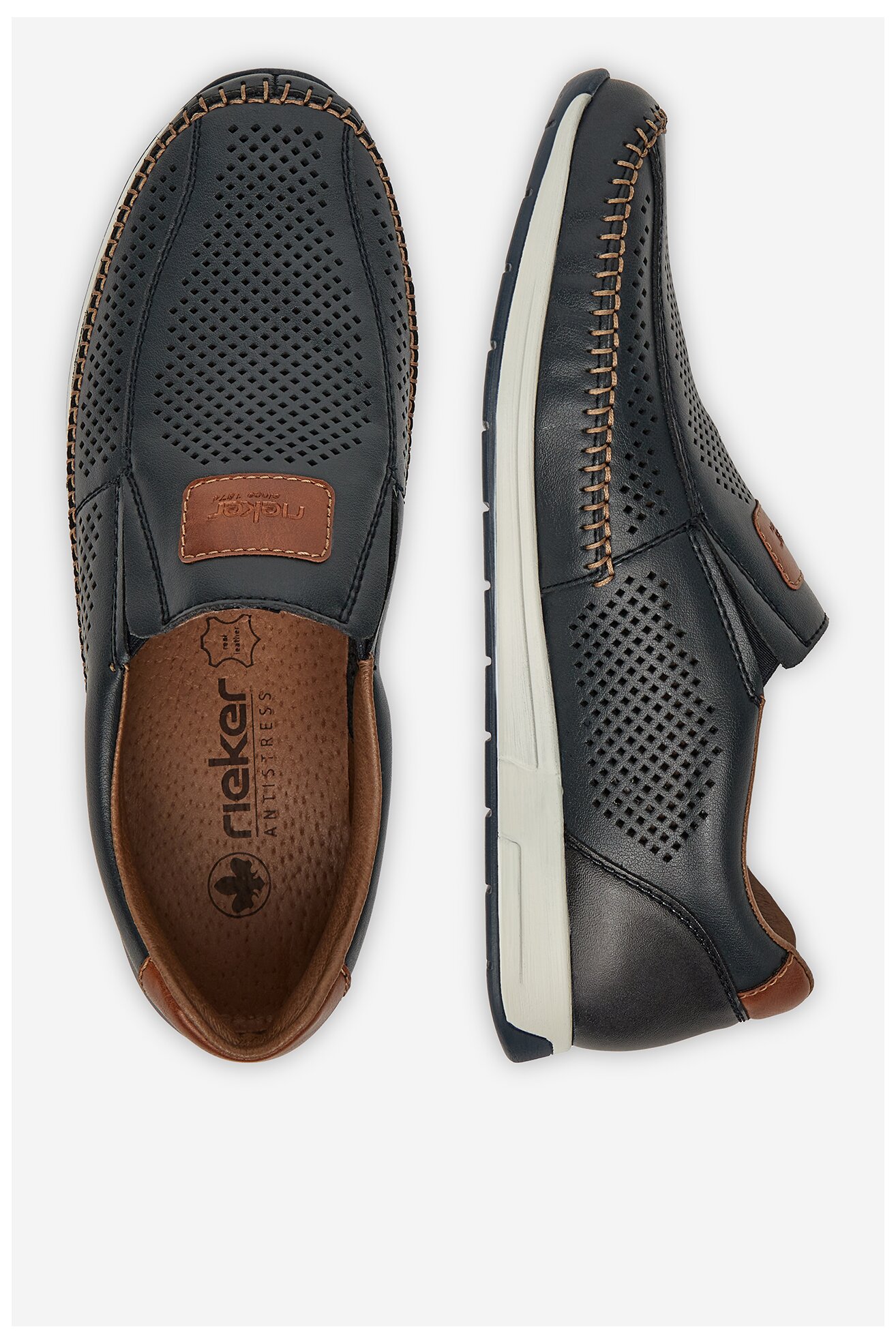 Polobotka Rieker 11950-14 TMAVĚ MODRÁ