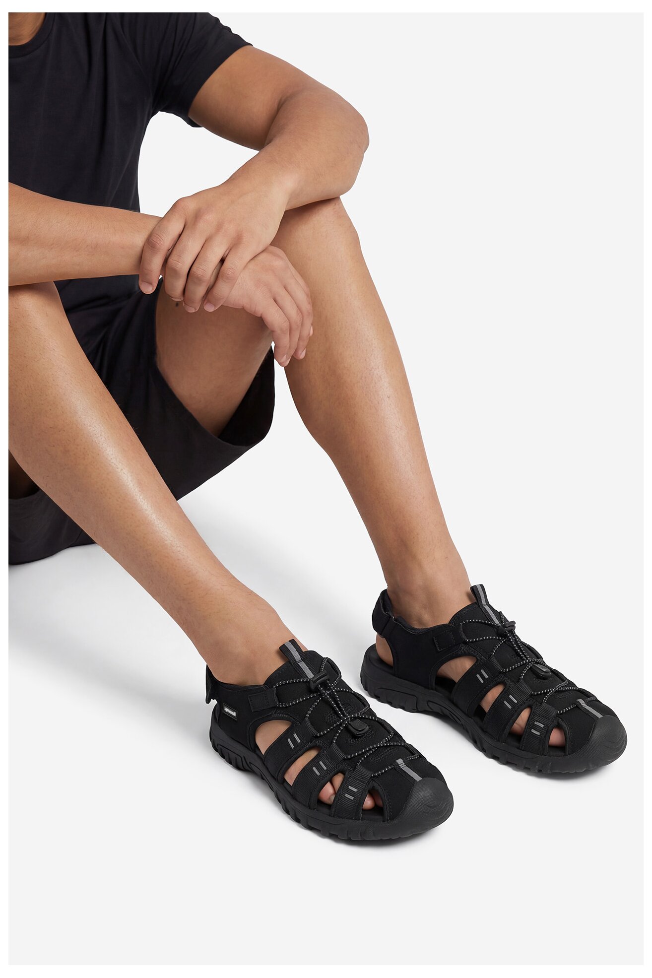 Sandały Sprandi CEOWB-LEA-LH-091M Czarny