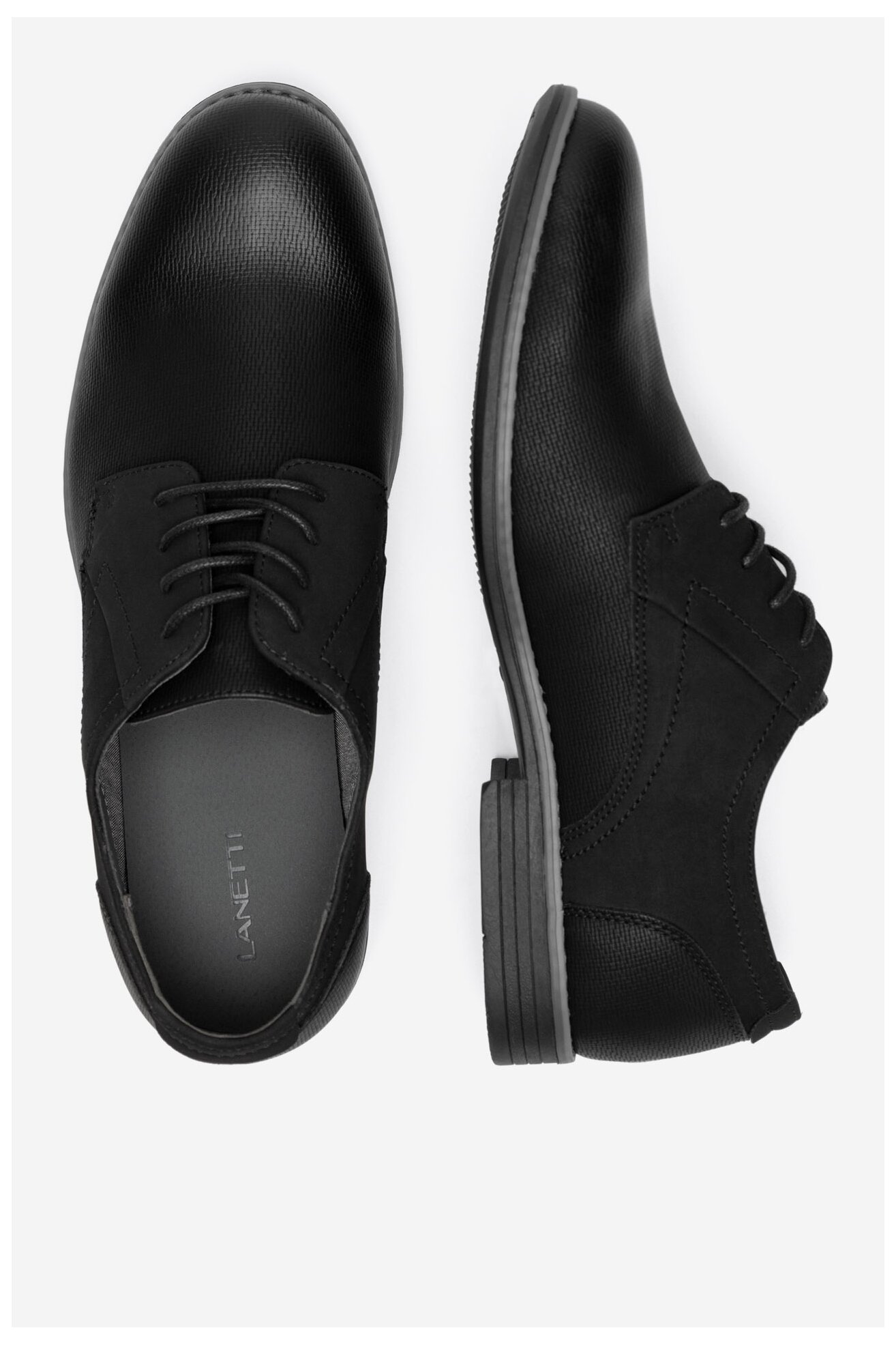 Pantofi casual Lanetti M16AW070-31 NEGRU