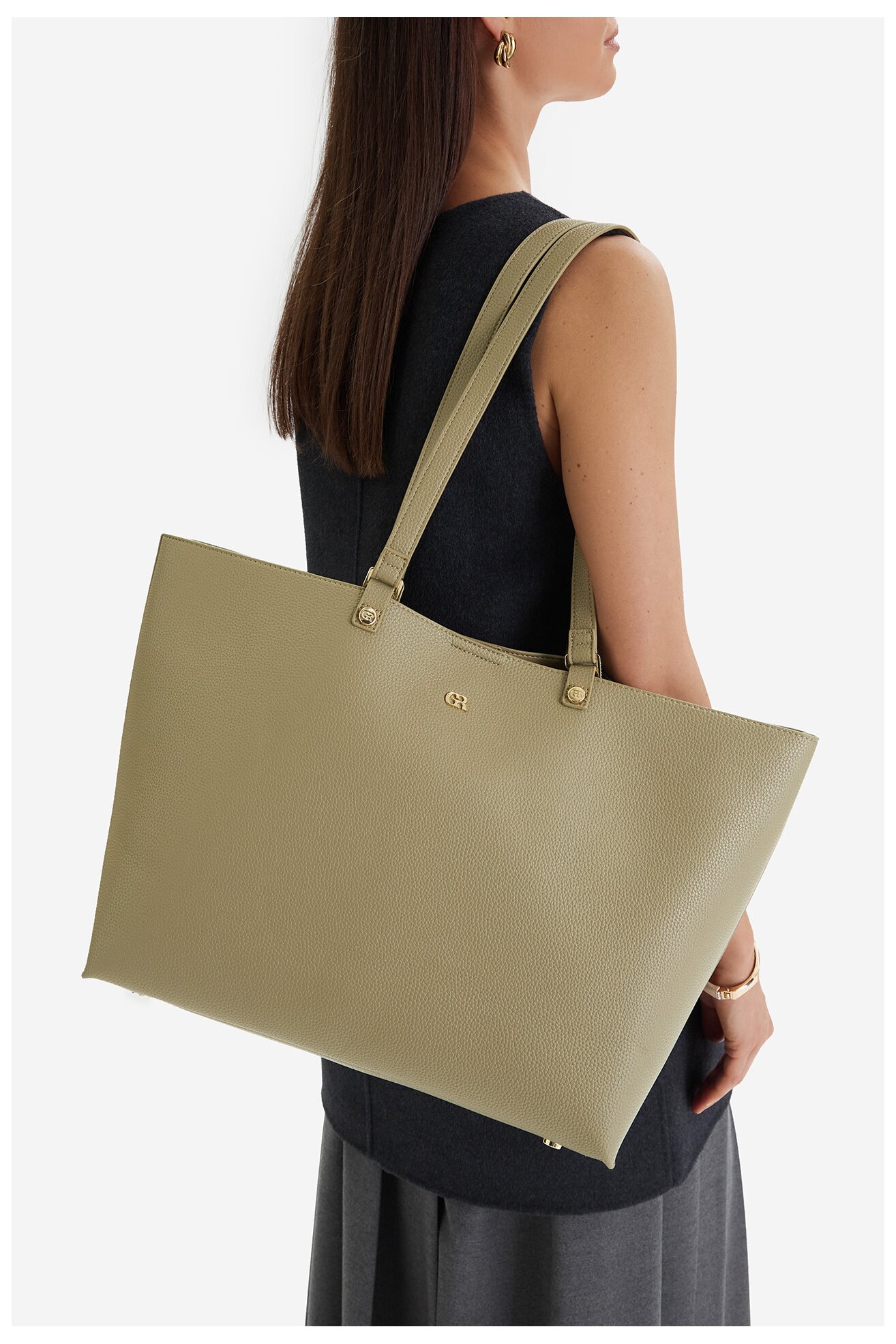 Сумка З Ремінцем Gino Rossi EO-LX10226 СВІТЛО-ОЛИВКОВИЙ