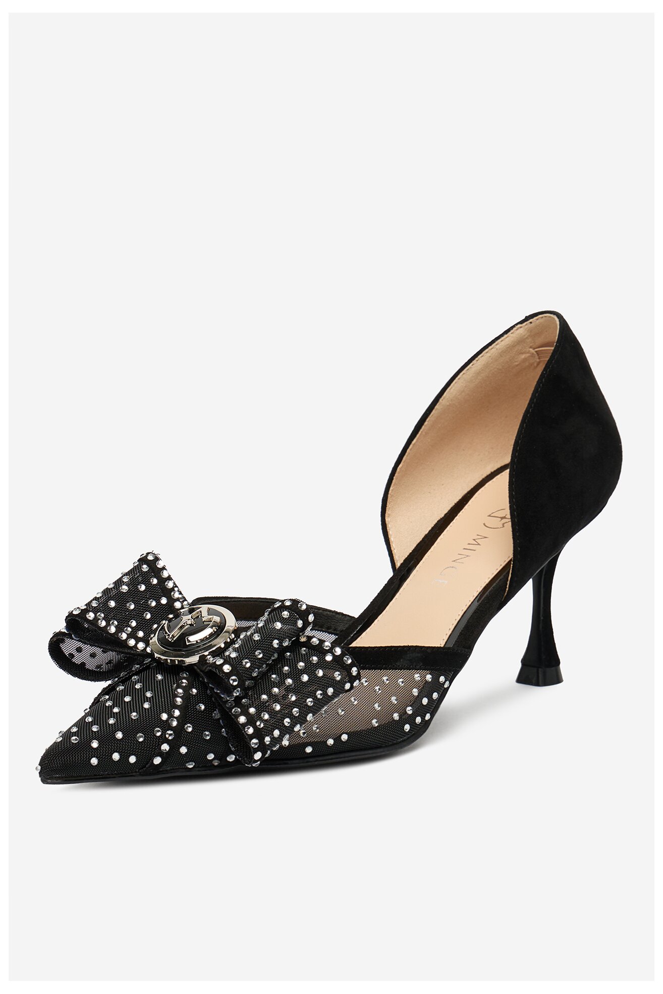 Czółenka EVA MINGE EO-AVA-78096-202 Czarny