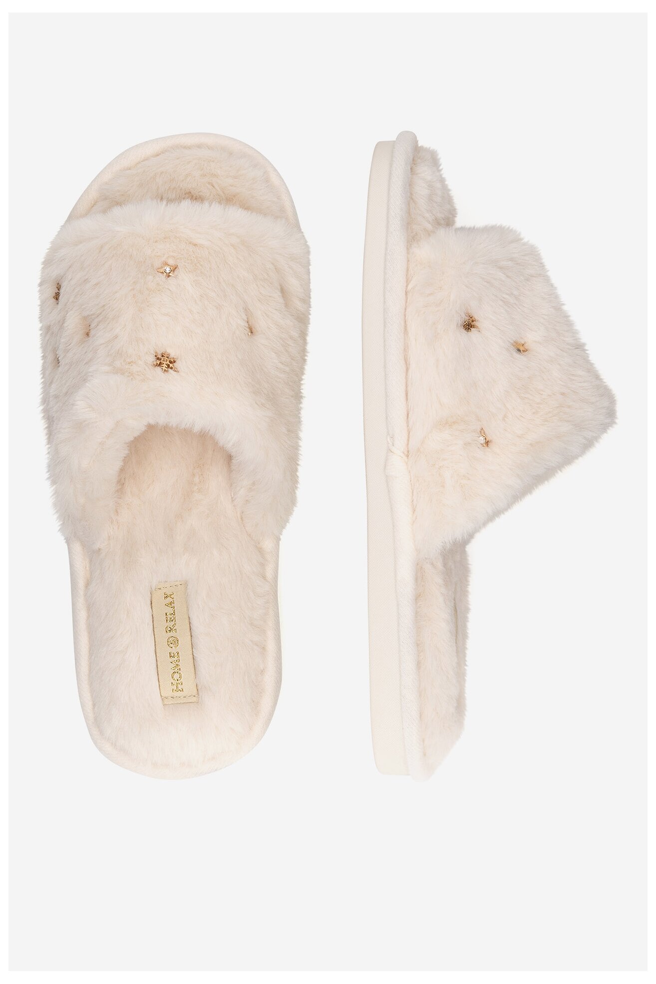 Kapcie Home&Relax P3131521 Kremowy