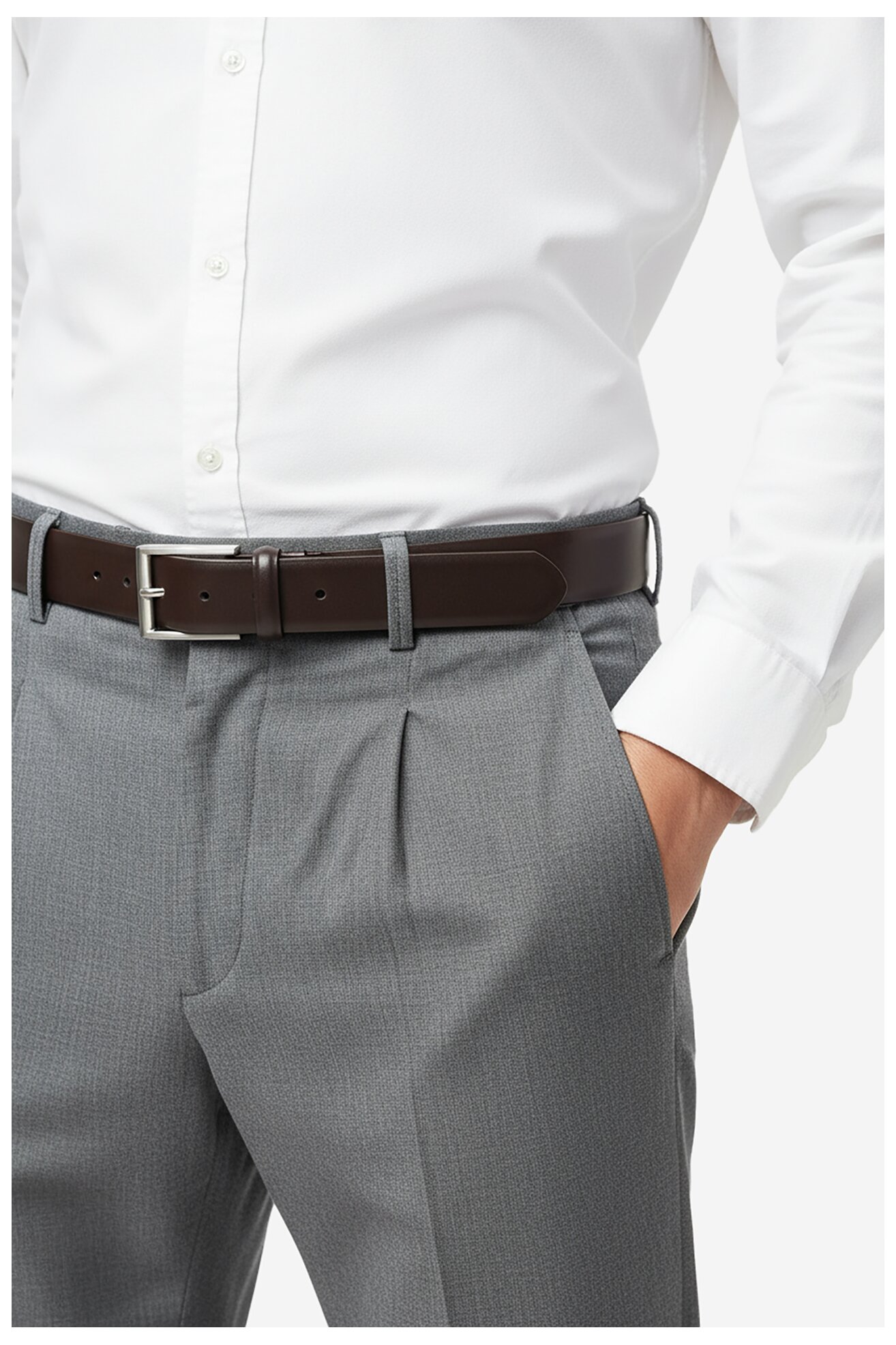 Curea bărbați Gino Rossi C-MASON-ZZ23162 MARO ÎNCHIS