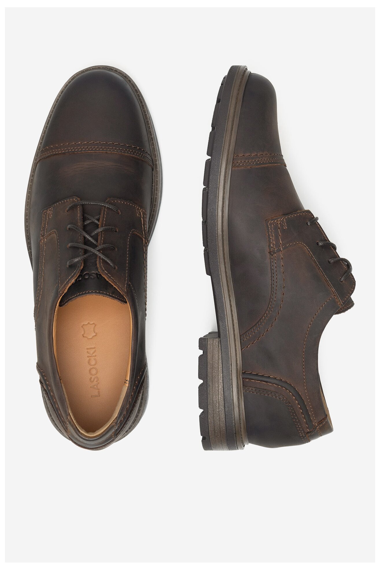 Половинки обувки Lasocki FINLEY-02 MB ТЪМНОКАФЯВ