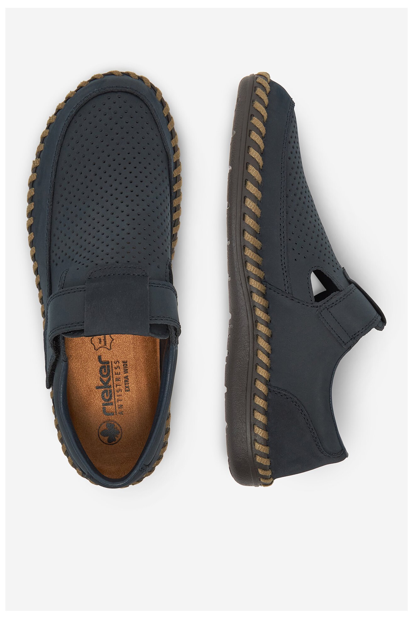 Półbuty Rieker B2453-14 Granatowy