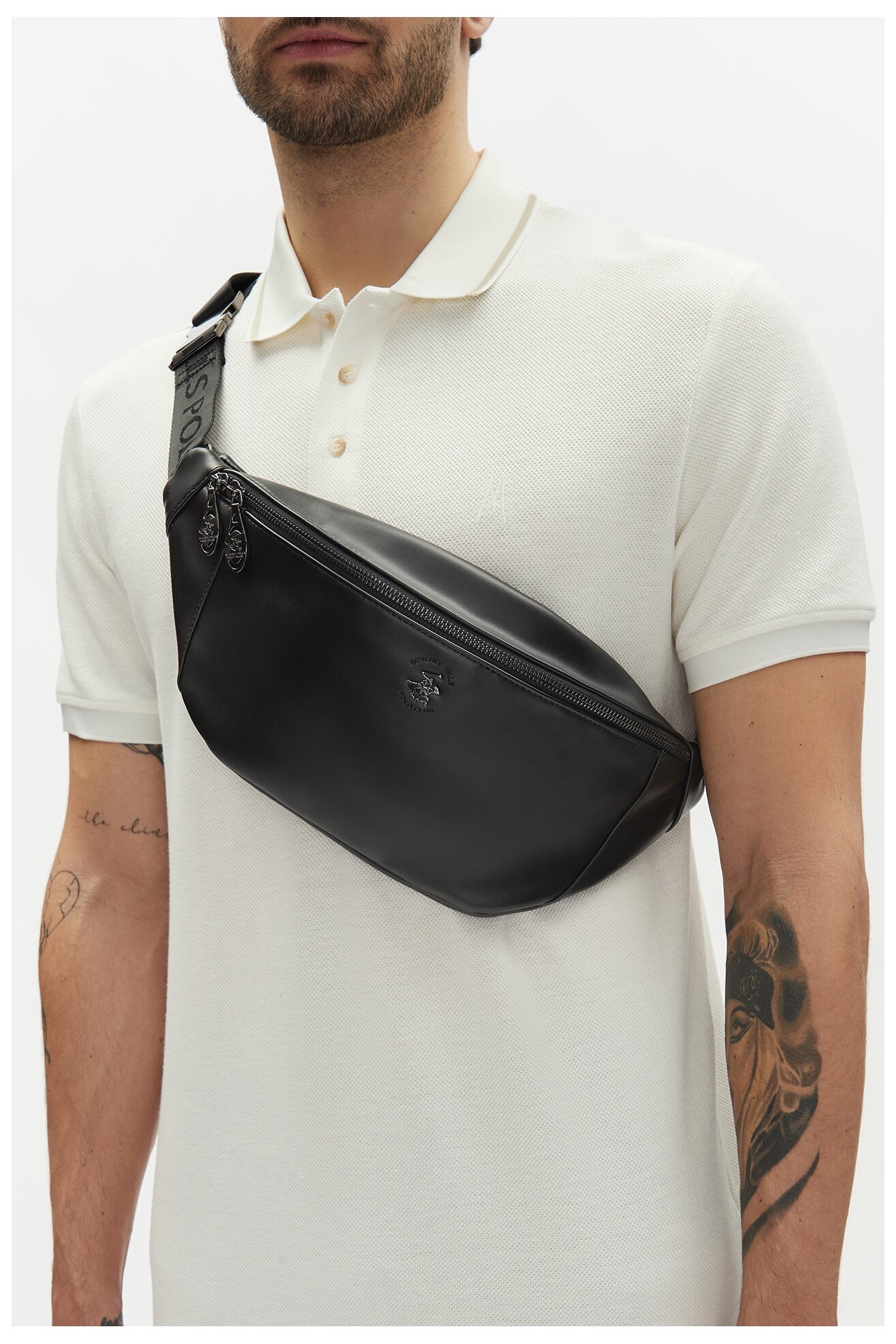 Мъжка чанта Beverly Hills Polo Club BHPC-L-017-07 ЧЕРЕН