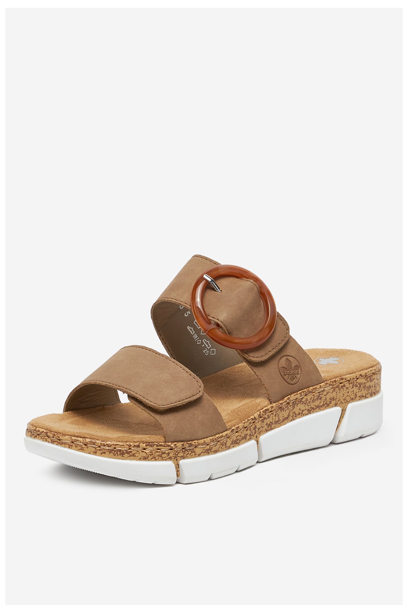 Klapki Rieker V2392-62 Beżowy ciemny