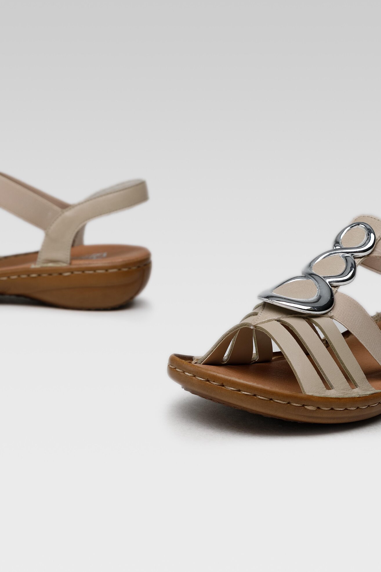 Sandały Rieker 60841-60 Beżowy