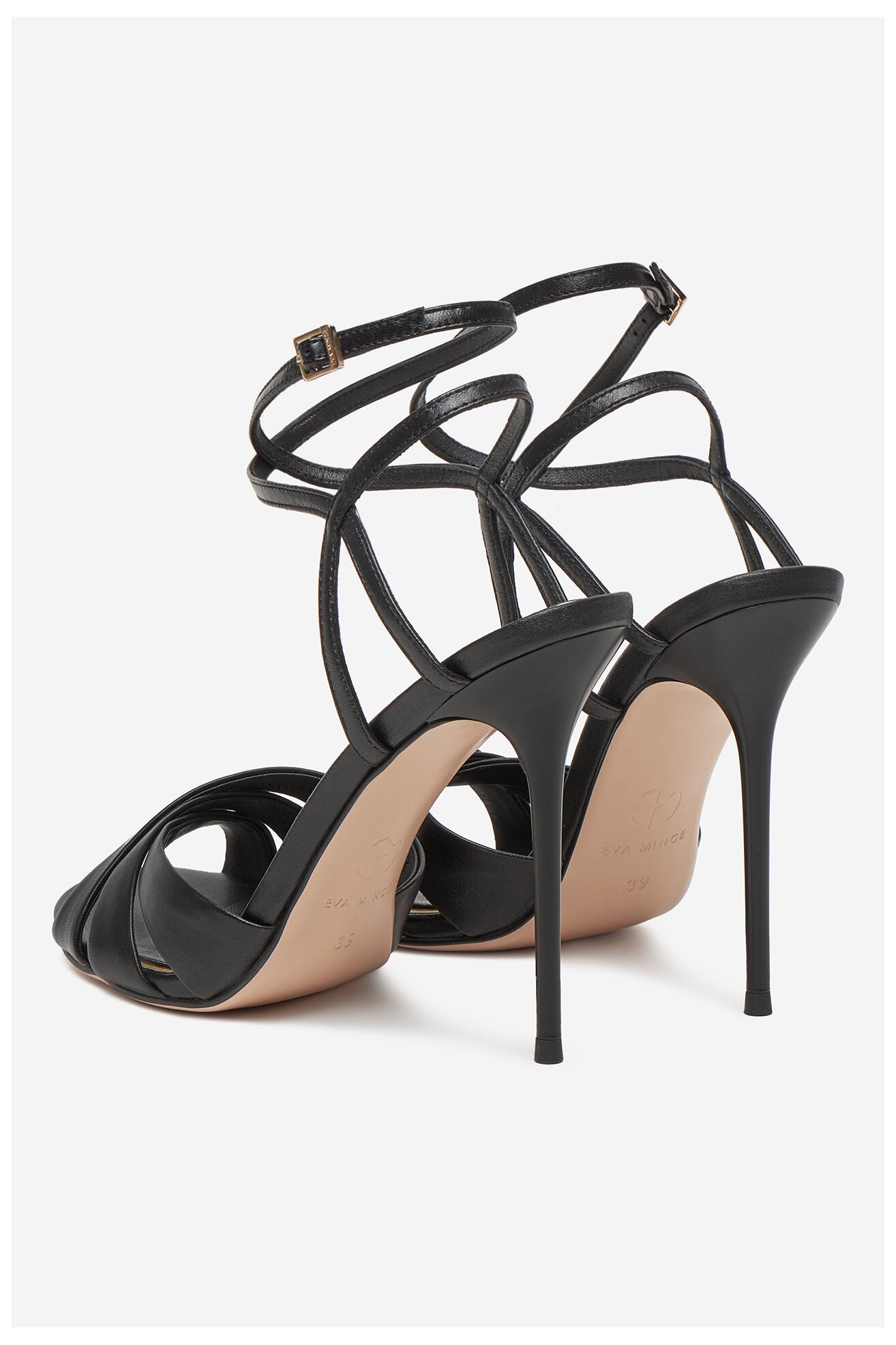 Sandały EVA MINGE ROSE-LT934-36 Czarny