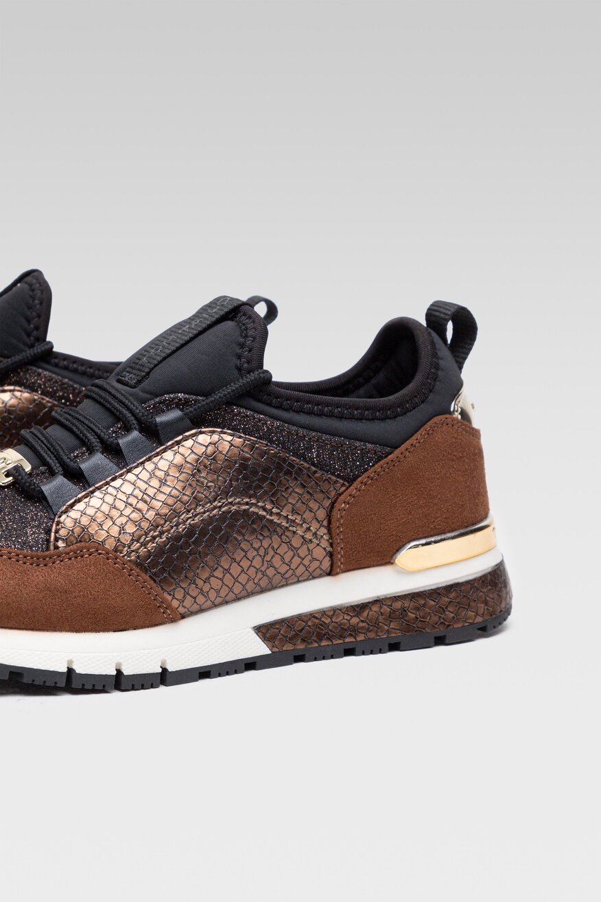 Tom Tailor - Sneakersy brązowe sznurowane - 5904248089412