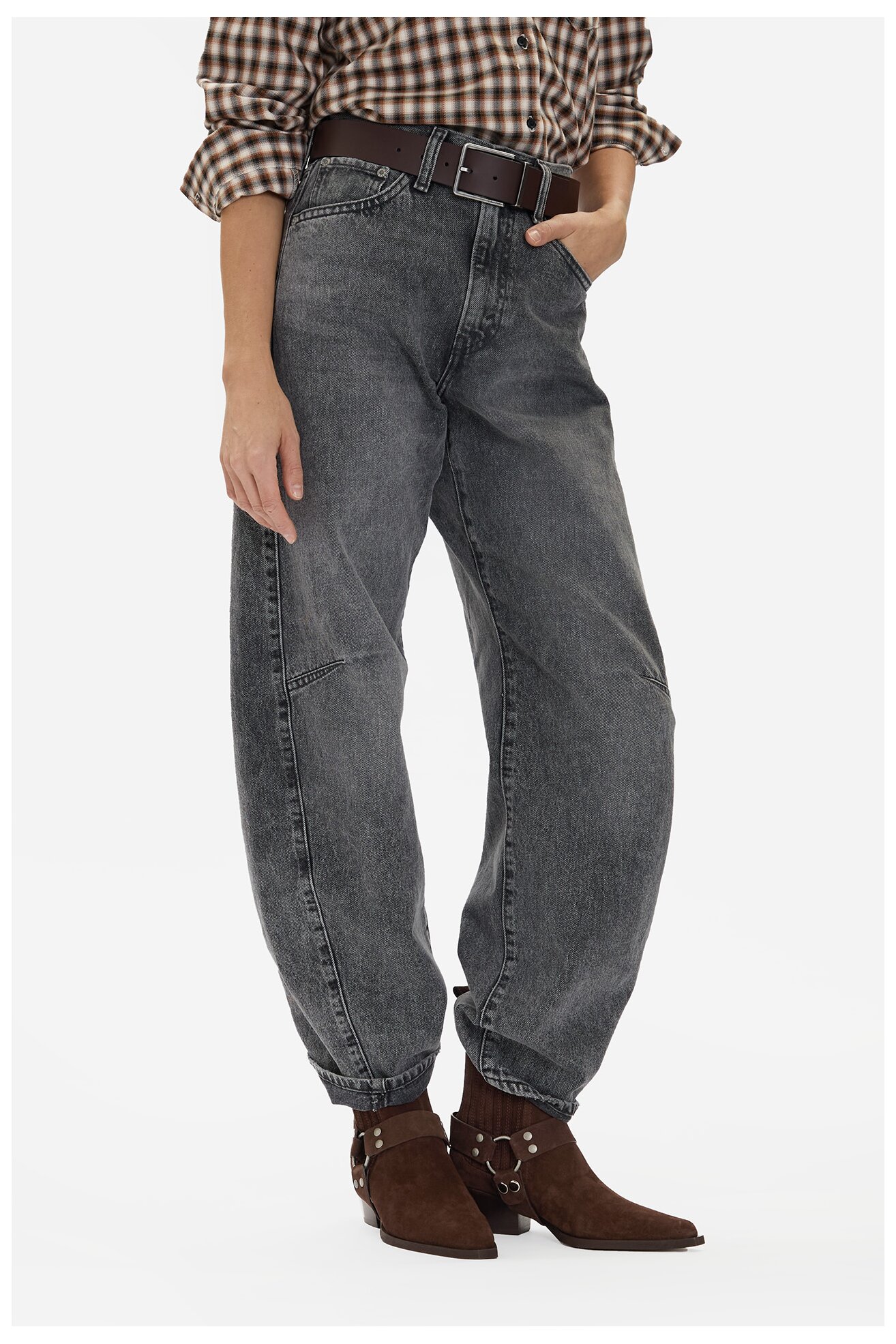 Bokacsizma Badura EO-CHLOE-25FW002 SÖTÉTBARNA