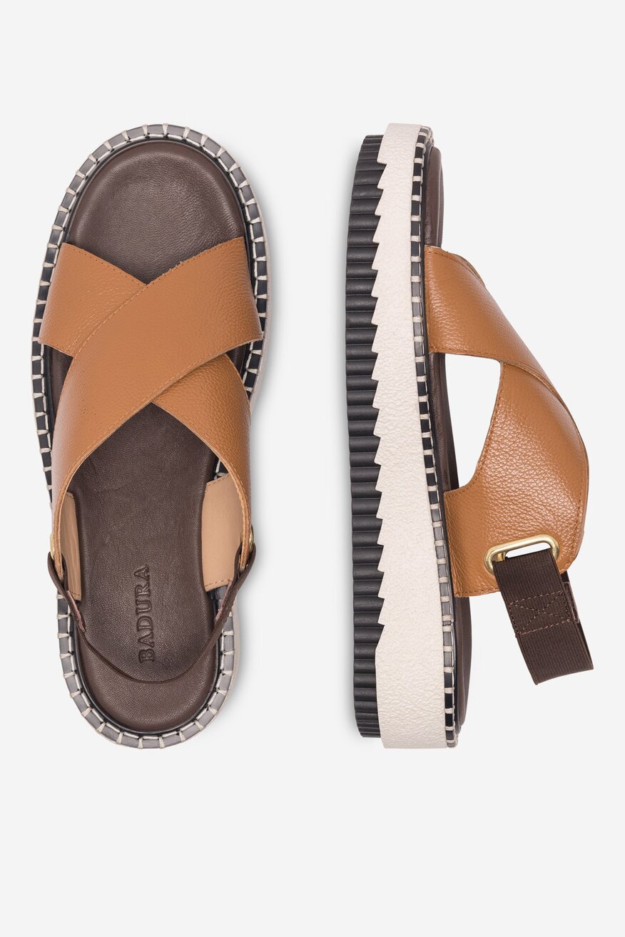 Badura - Skórzane sandały - 5905588402565