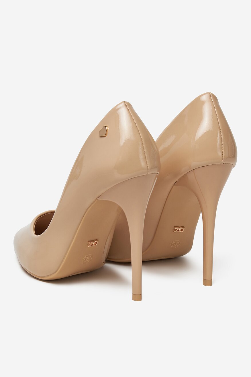 Pantofi cu toc DeeZee BEJ - 5906751091142