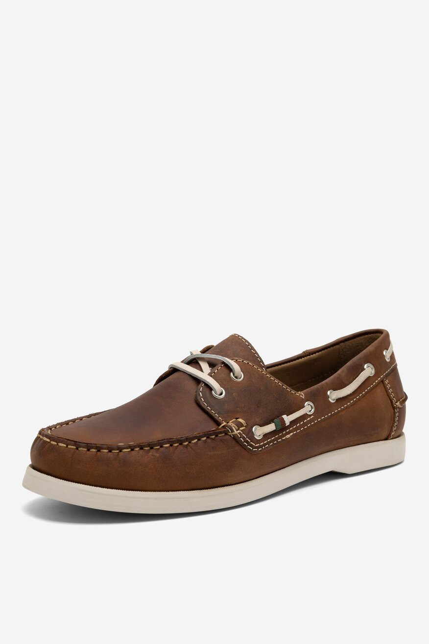 
                Gino Rossi - Skórzane półbuty brązowe - 5904862872483