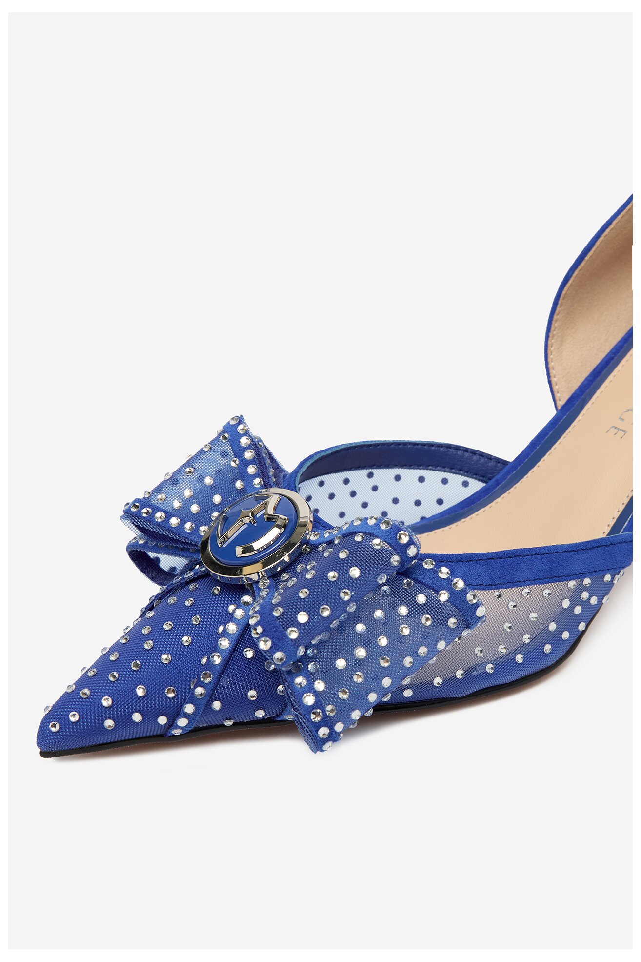 Czółenka EVA MINGE EO-AVA-78096-202 Niebieski