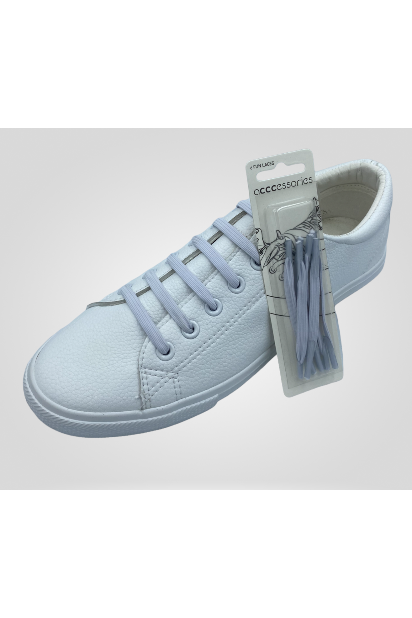 Sznurowadła ACCCESSORIES SZNUROWADŁA GUMOWE 550 Biały