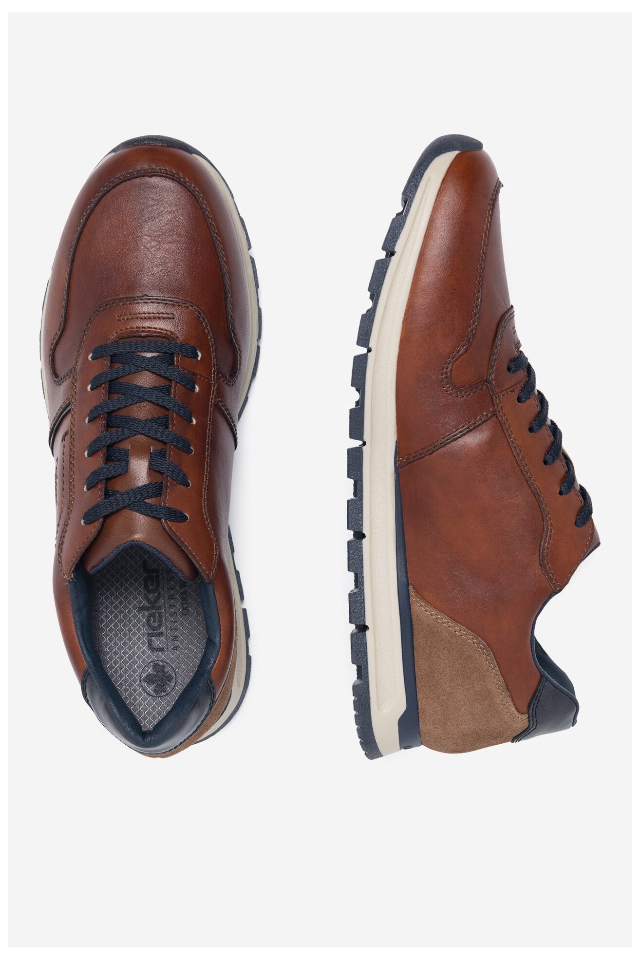 Sneakers Rieker B0503-24 Brązowy ciemny