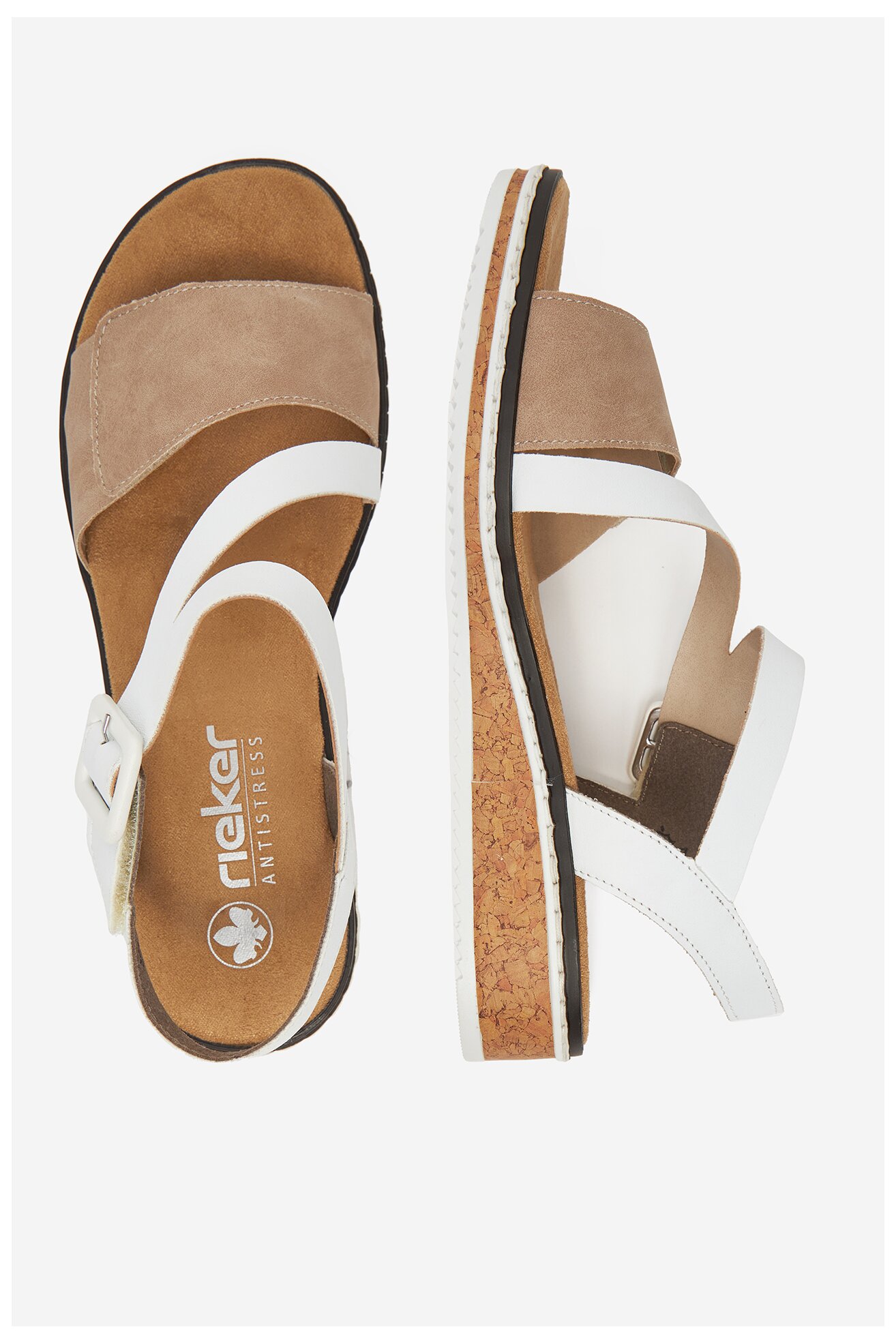 Sandały Rieker CEO-V3660-60 Biały