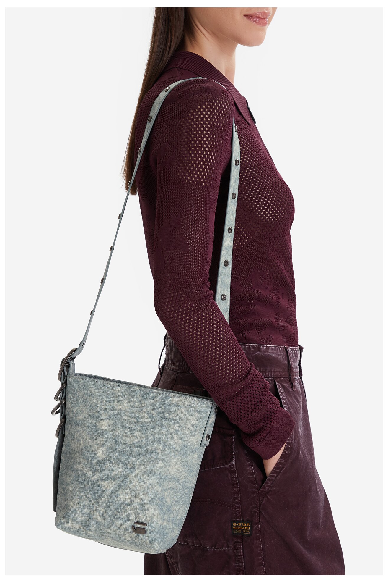 Сумка З Ремінцем G-STAR RAW EO-LDA8713 СВІТЛО-ГОЛУБИЙ