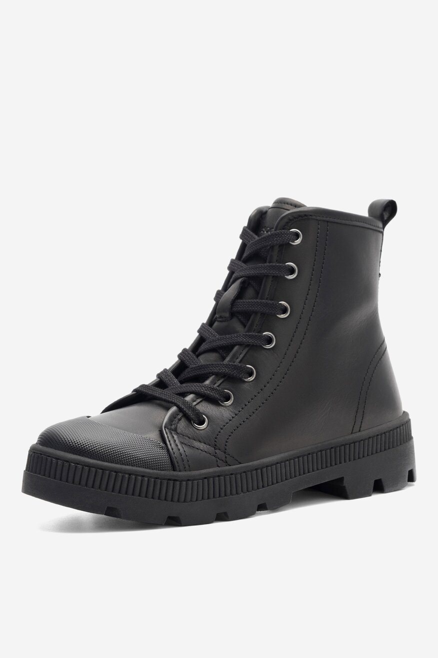 Lasocki Young - Trzewiki skórzane ocieplane - 5904862923598