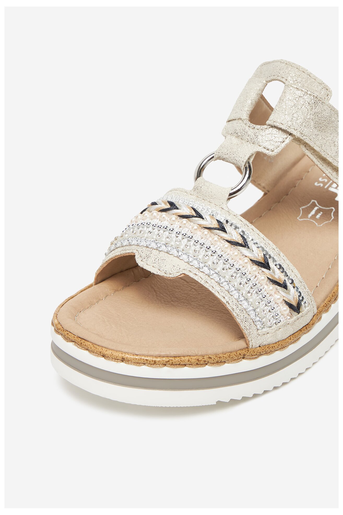 Klapki Rieker CEO-V02M6-60 Złoty