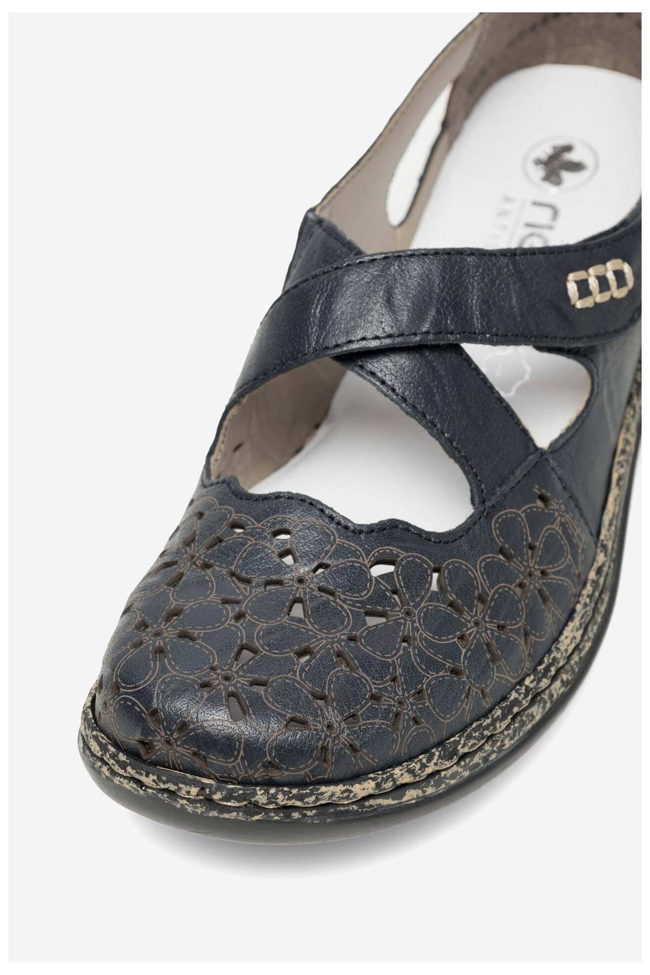 Baleriny Rieker 463H4-14 Granatowy