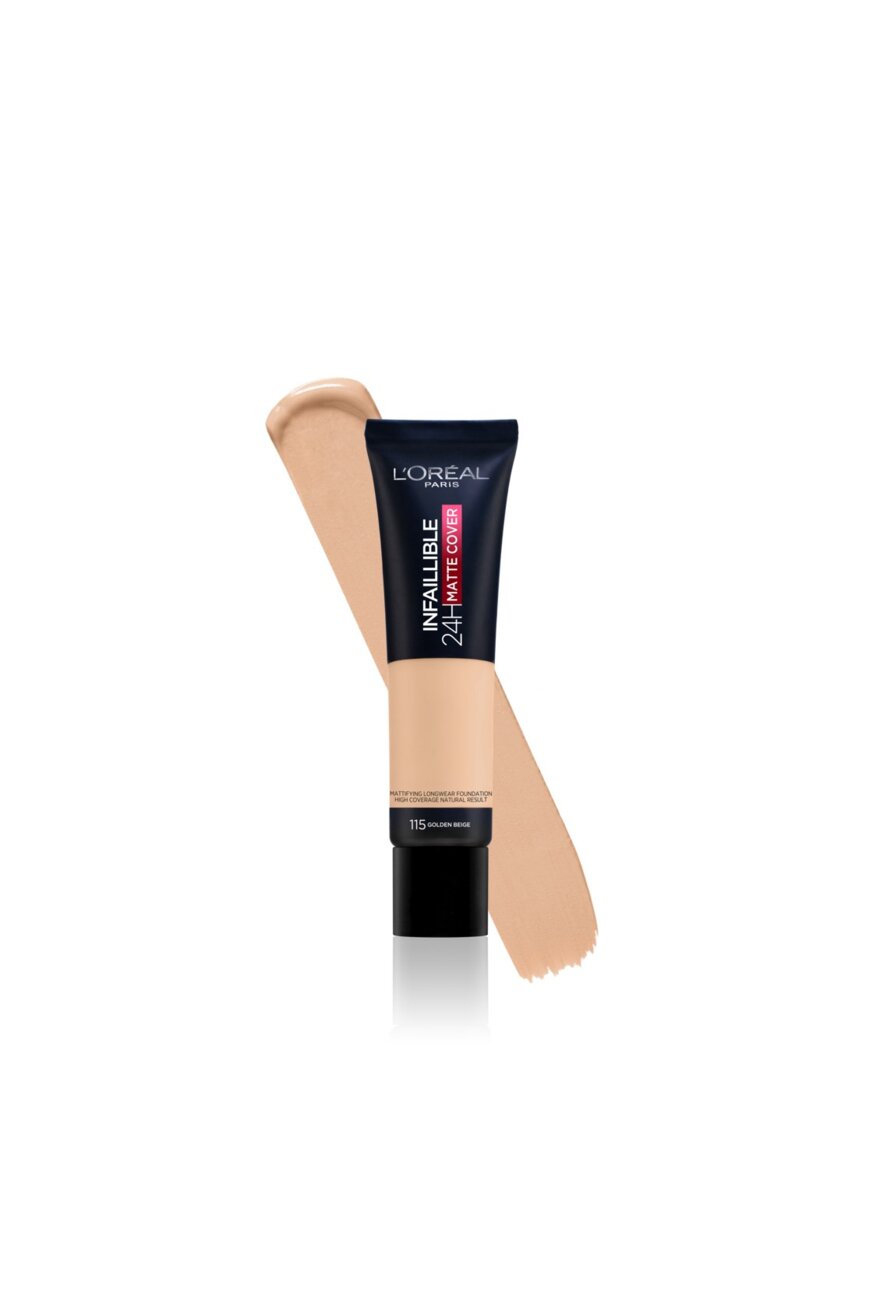 L'OREAL PARIS - INFAILLIBLE 24H MATTE COVER 115 GOLDEN BEIGE BEZ KOLORU - 2230010291626