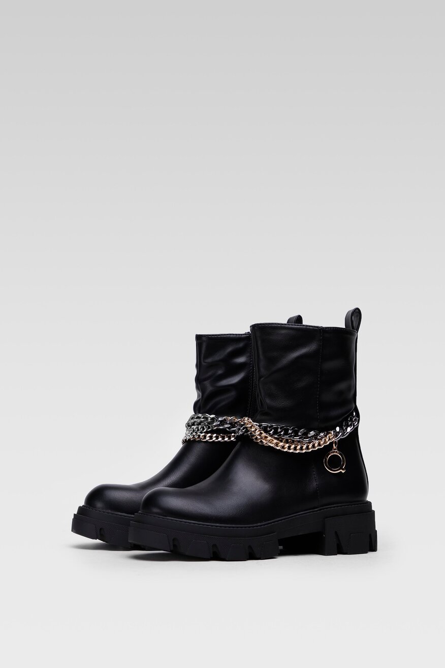 
                Quazi - Botki czarne z suwakiem - 5904248126766