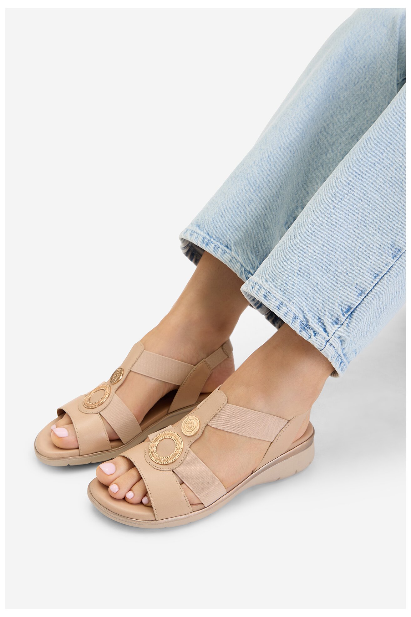 Sandały Go Soft CEO-WI16-INES-07 Beżowy