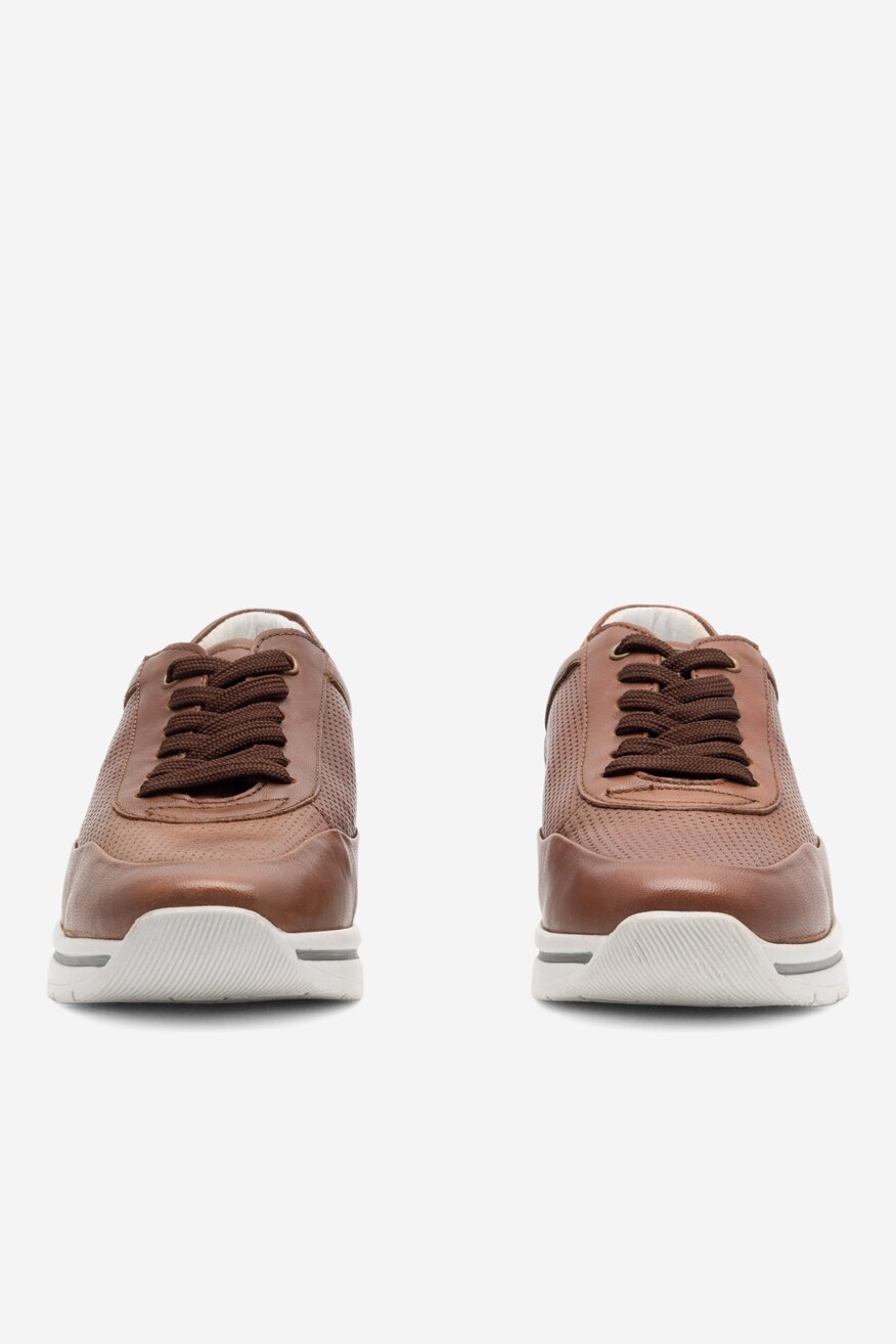 
                Lasocki - Sneakersy skórzane na koturnie - 5904862643397