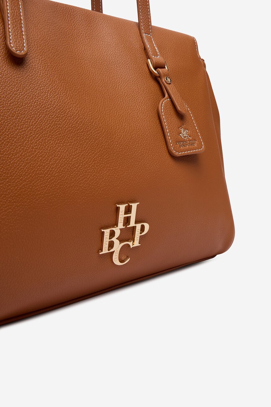 Дамска чанта Beverly Hills Polo Club КАМЕЛ - 5906751599426