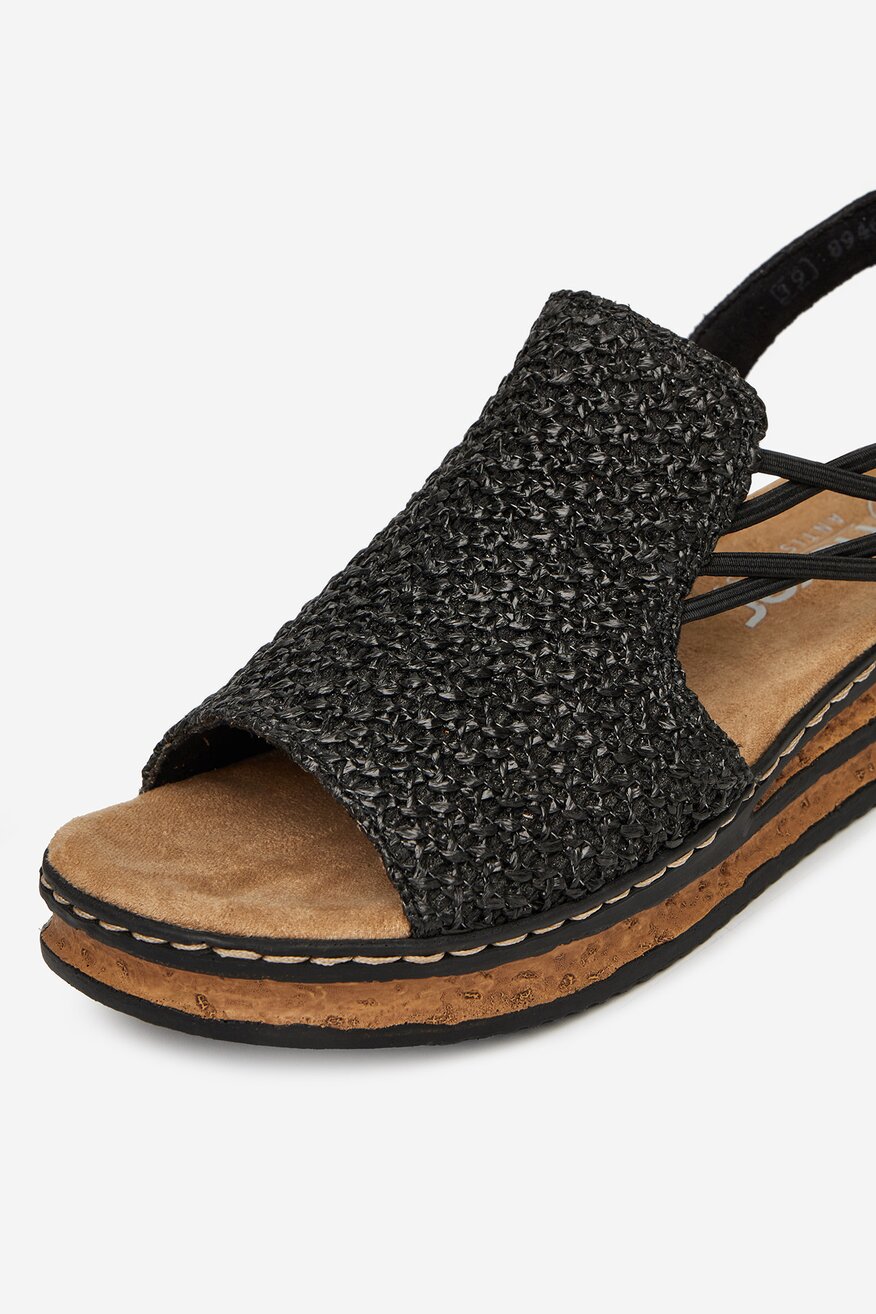 
                Rieker - Sandały na koturnie - 2230078413404