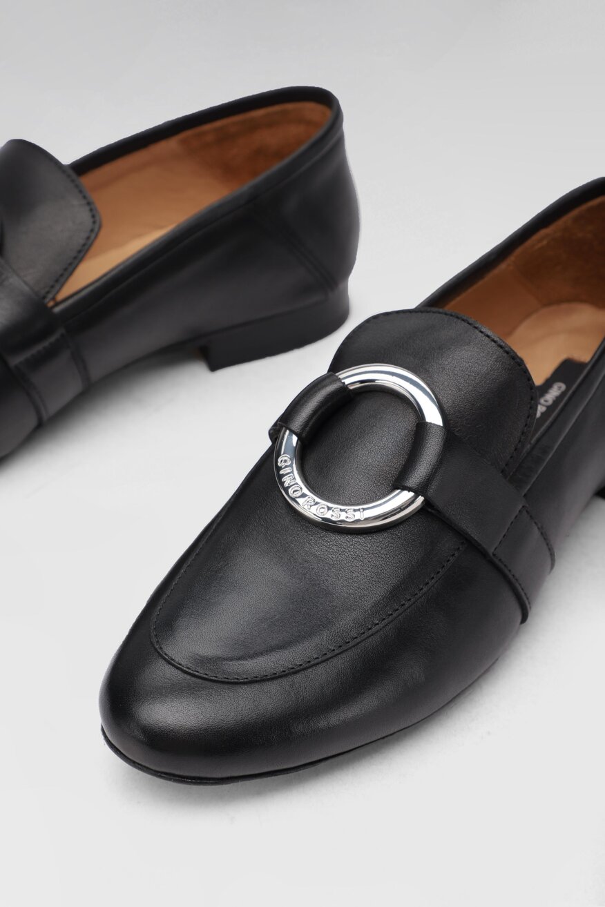 Gino Rossi - Skórzane półbuty z aplikacją - 5903698406107