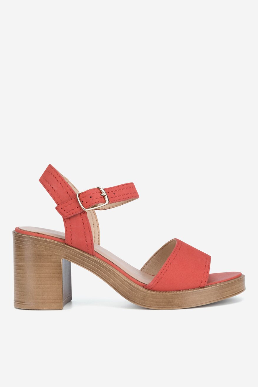 
                Lasocki - Sandały skórzane na słupku - 5905588698760