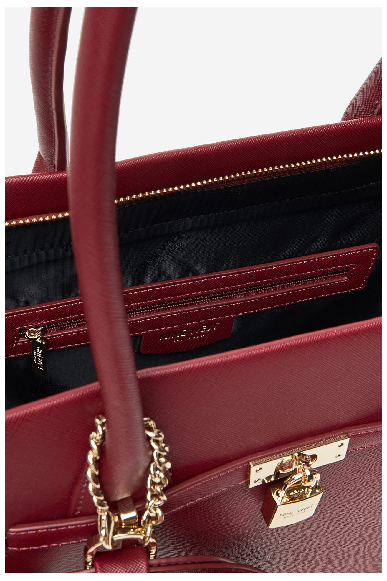 Kézitáska NINE WEST CEO-CHELSEA-CHARM-III-LX10186 BORDÓ