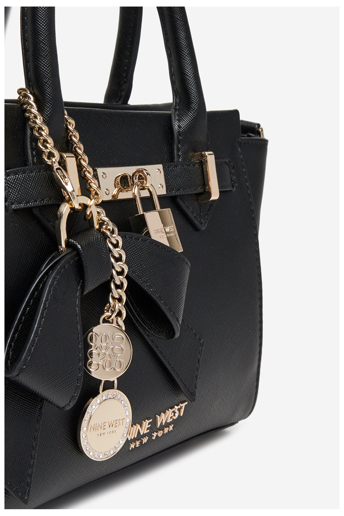 Kézitáska NINE WEST CEO-CHELSEA-CHARM-I-LX10187 FEKETE