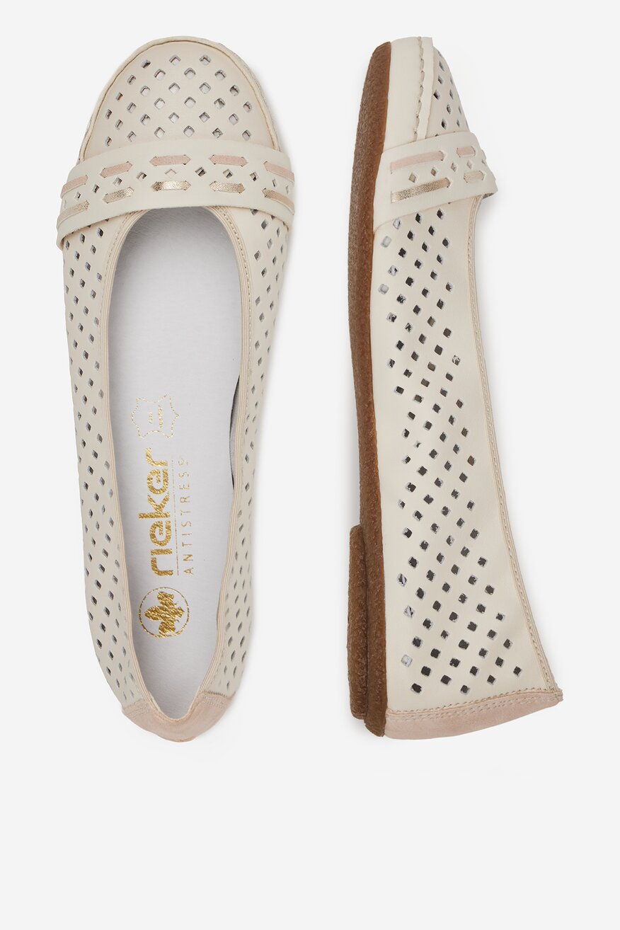 
                        Baleriny Rieker CEO-41430-60 Beżowy - 5906751832875