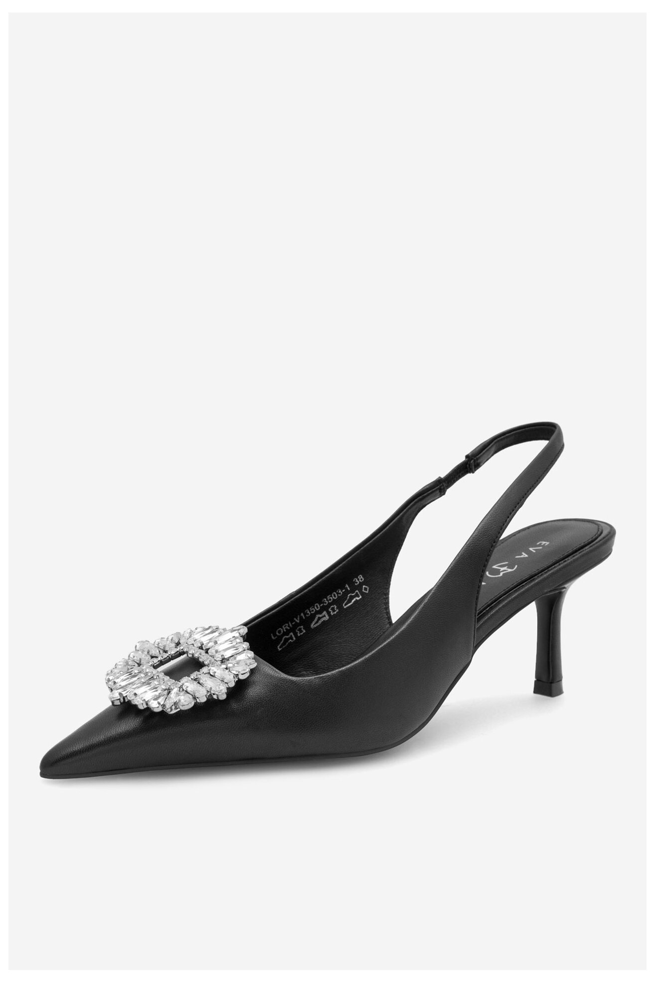 Czółenka EVA MINGE LORI-V1350-3503-1 Czarny