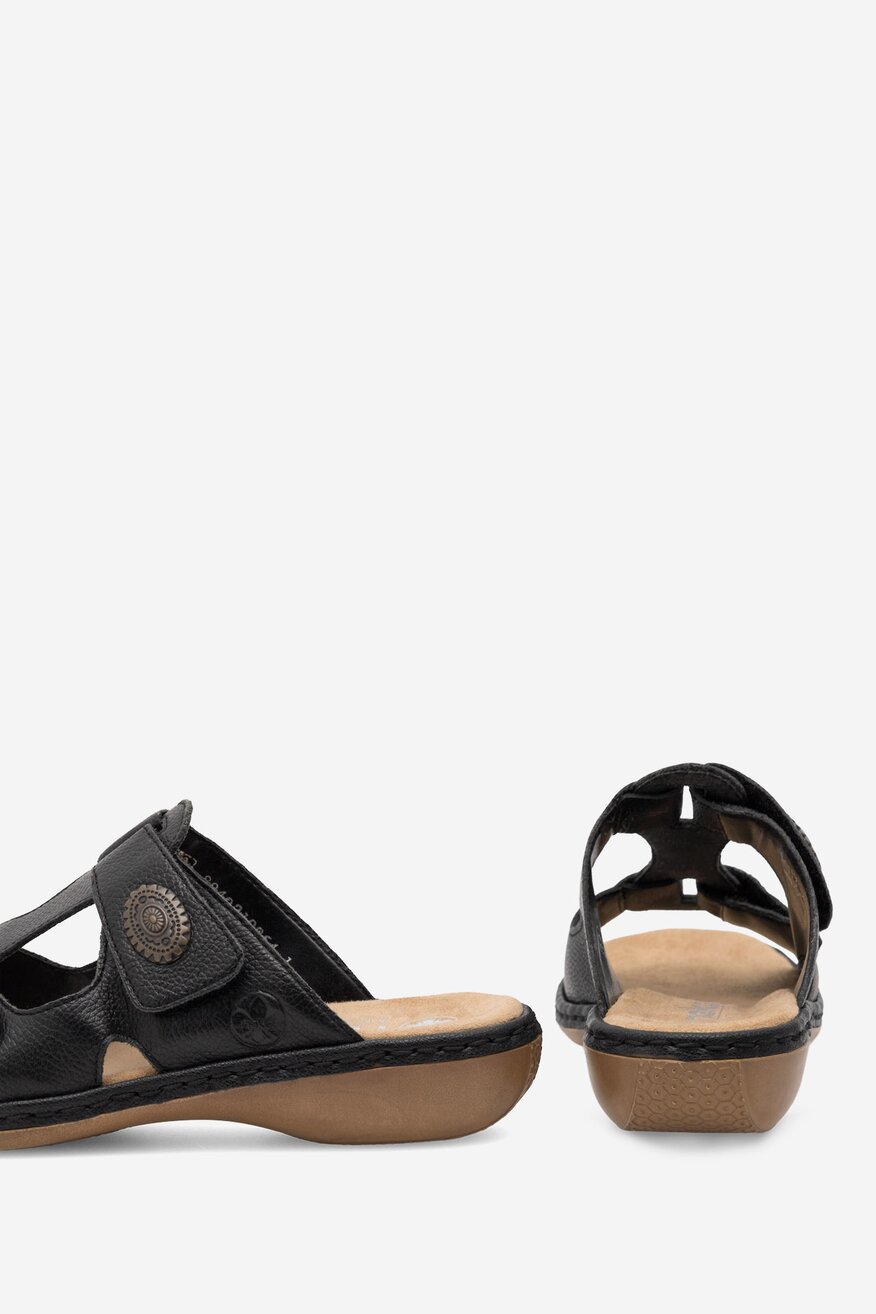 Rieker - Skórzane klapki - 2230056255385