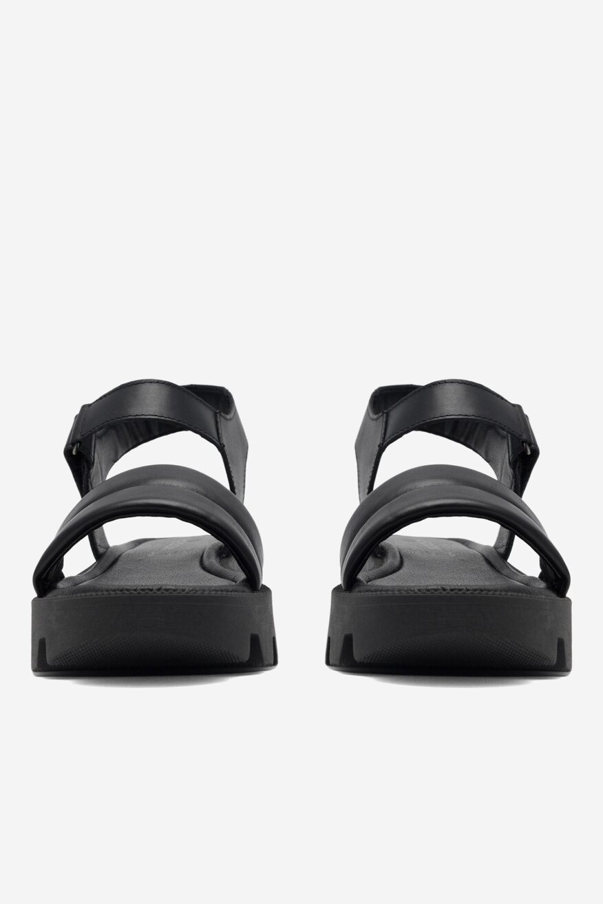 Lasocki - Skórzane sandały czarne - 5904862811727