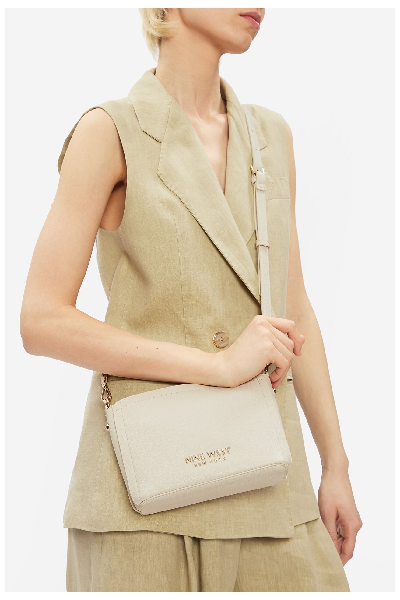 Сумка З Ремінцем NINE WEST JH6650-NW БЕЖЕВИЙ