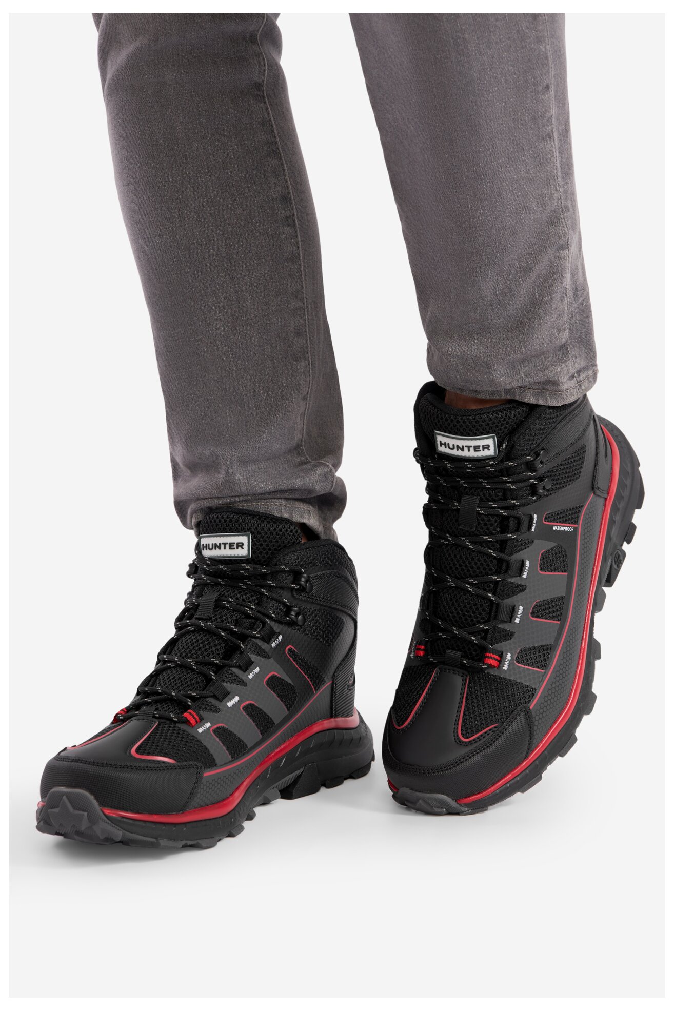 Túracipő HUNTER PEAK RT MID WP PIROS