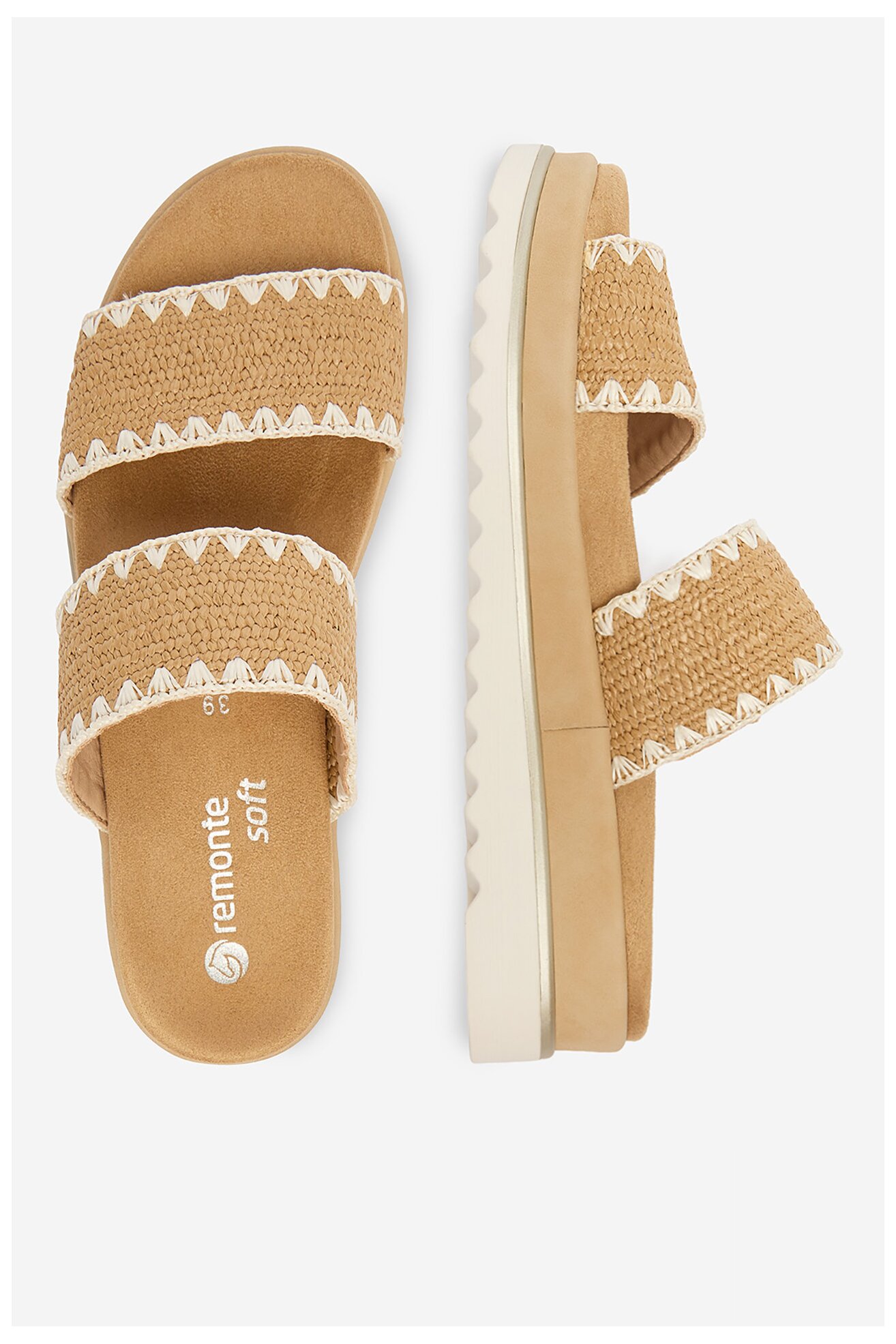 Klapki Remonte CEO-D3P52-20 Beżowy