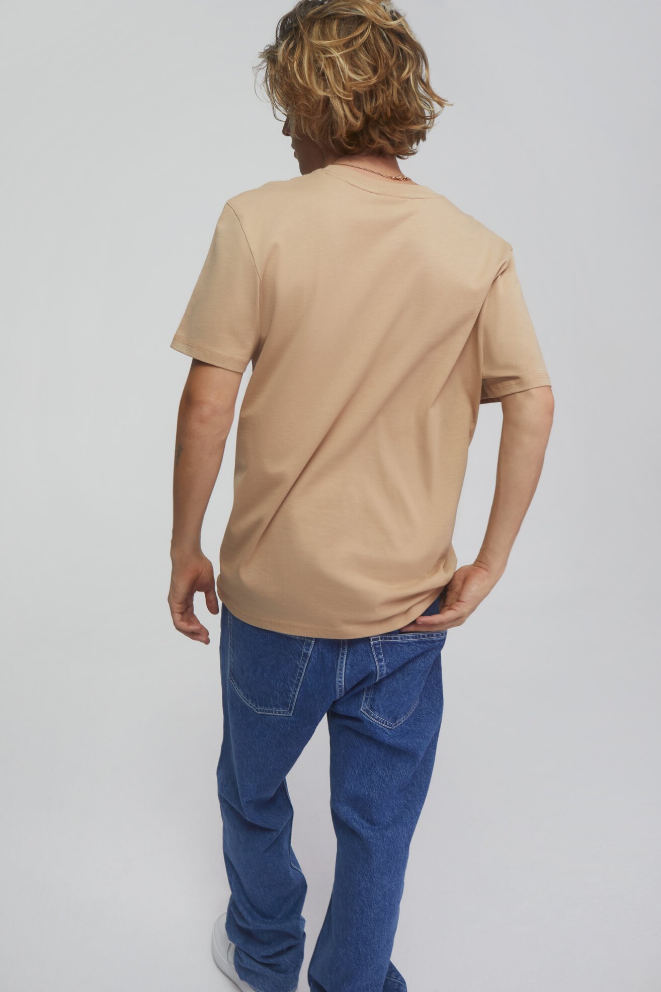 T-shirt Sprandi SS21-TSM006 Beżowy