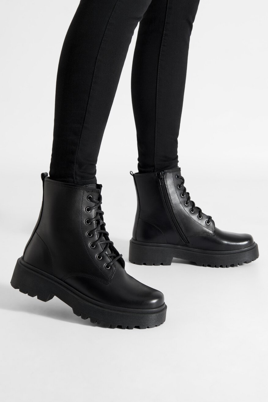 Lasocki - Trzewiki skórzane ocieplane - 5905588734178