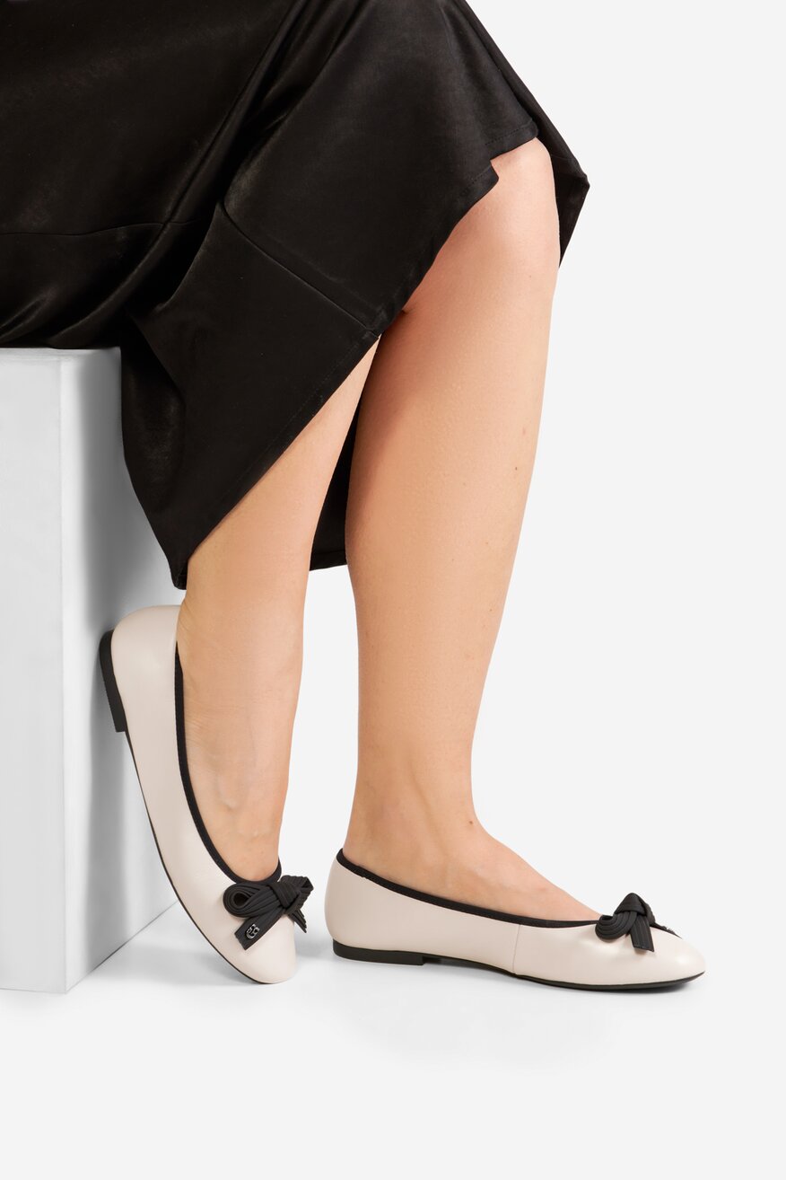 
                Gino Rossi - Skórzane baleriny - 5905588486862