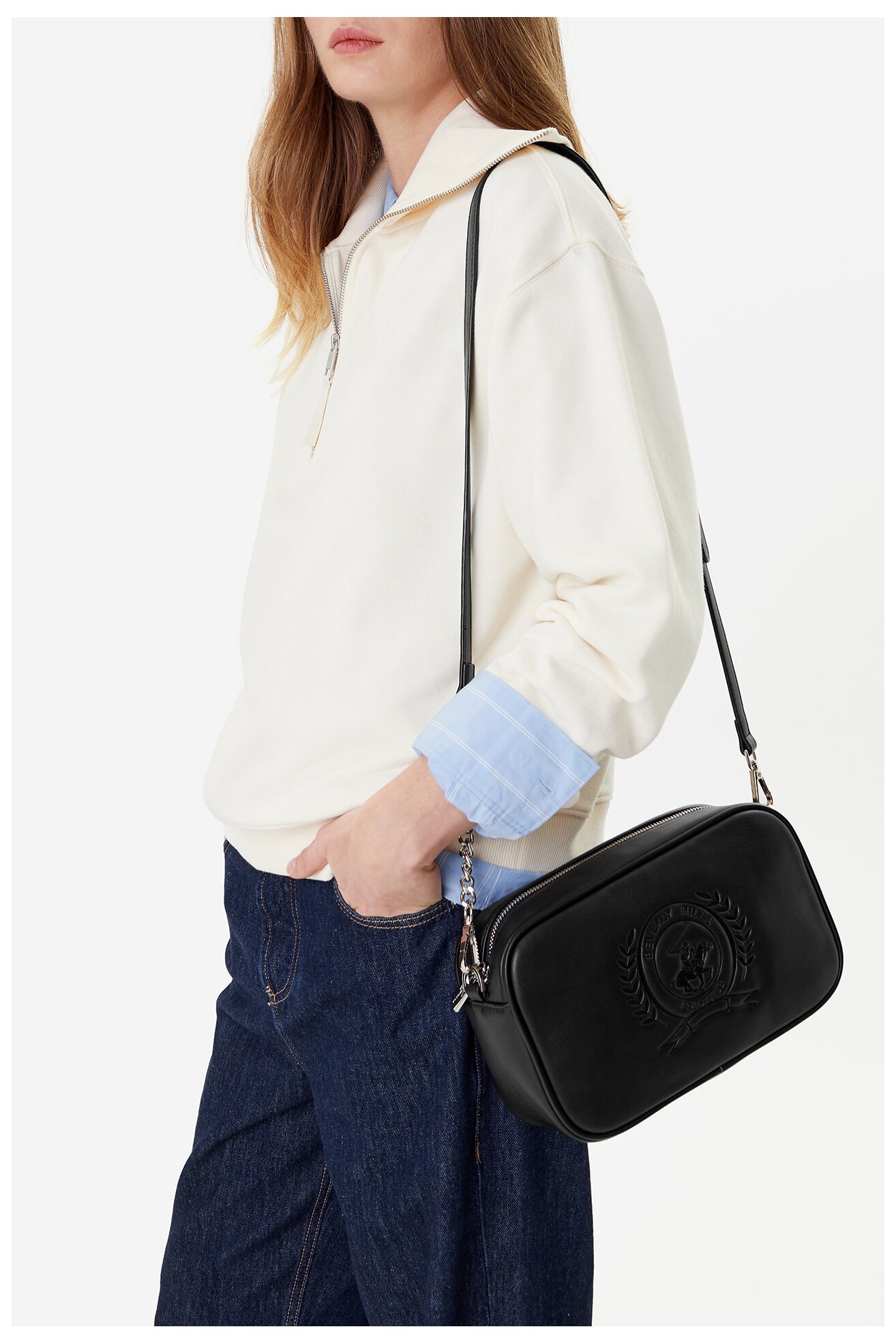 Geantă de mână Beverly Hills Polo Club C-BHPC-L-010-08 NEGRU