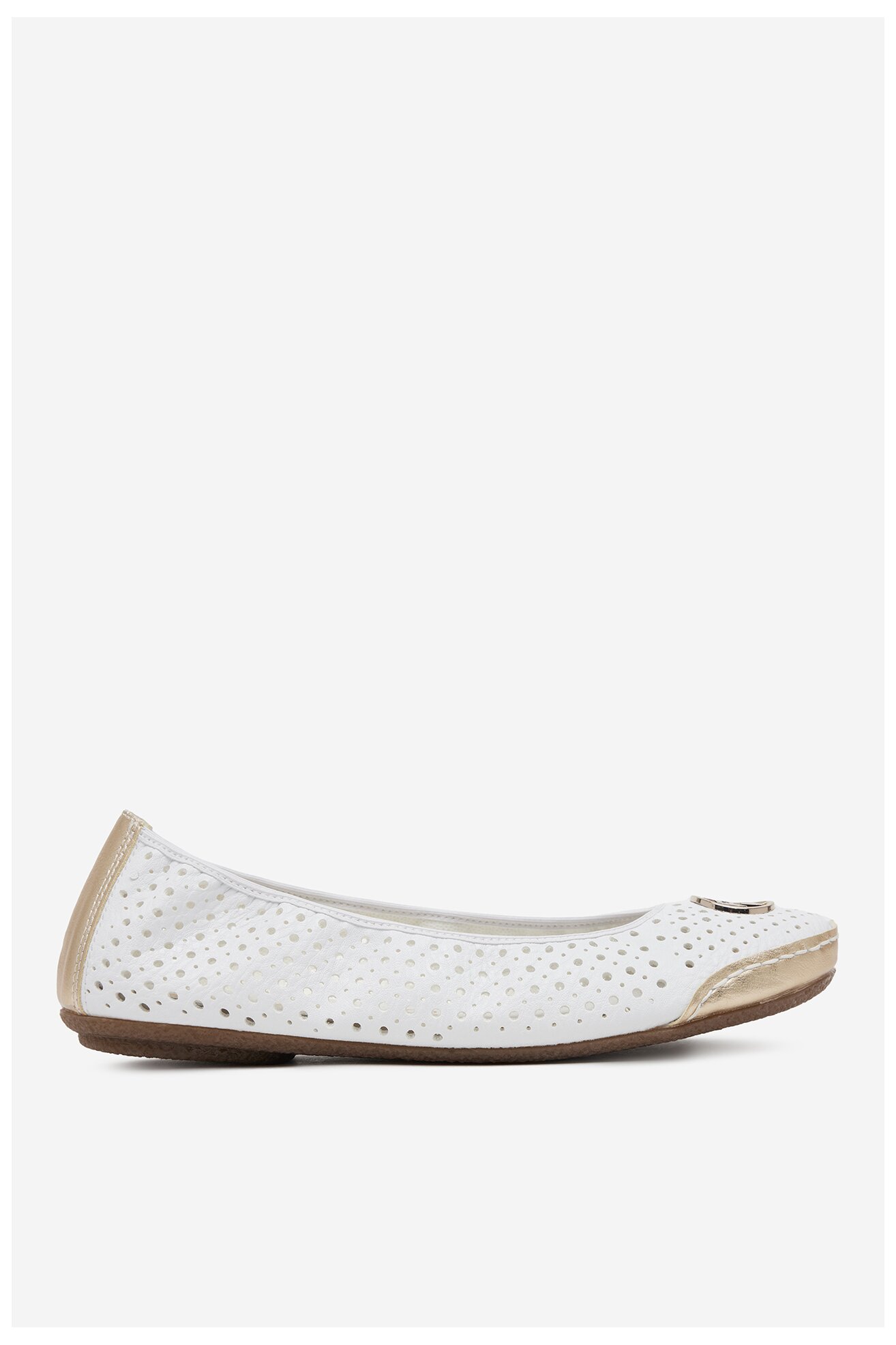 Baleríny Rieker 41459-80 BÍLÁ