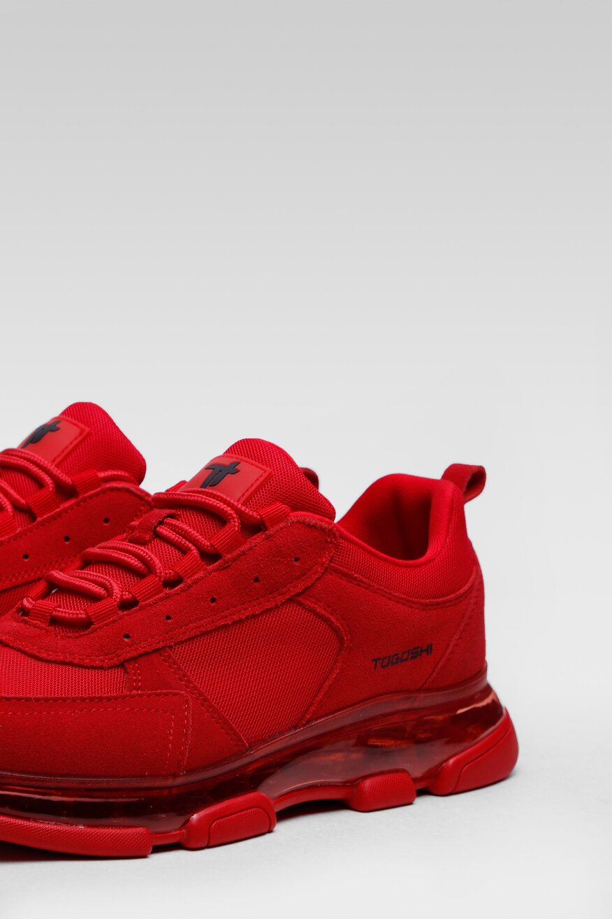 
                Togoshi - Skórzane obuwie sportowe czerwone - 5904248263102