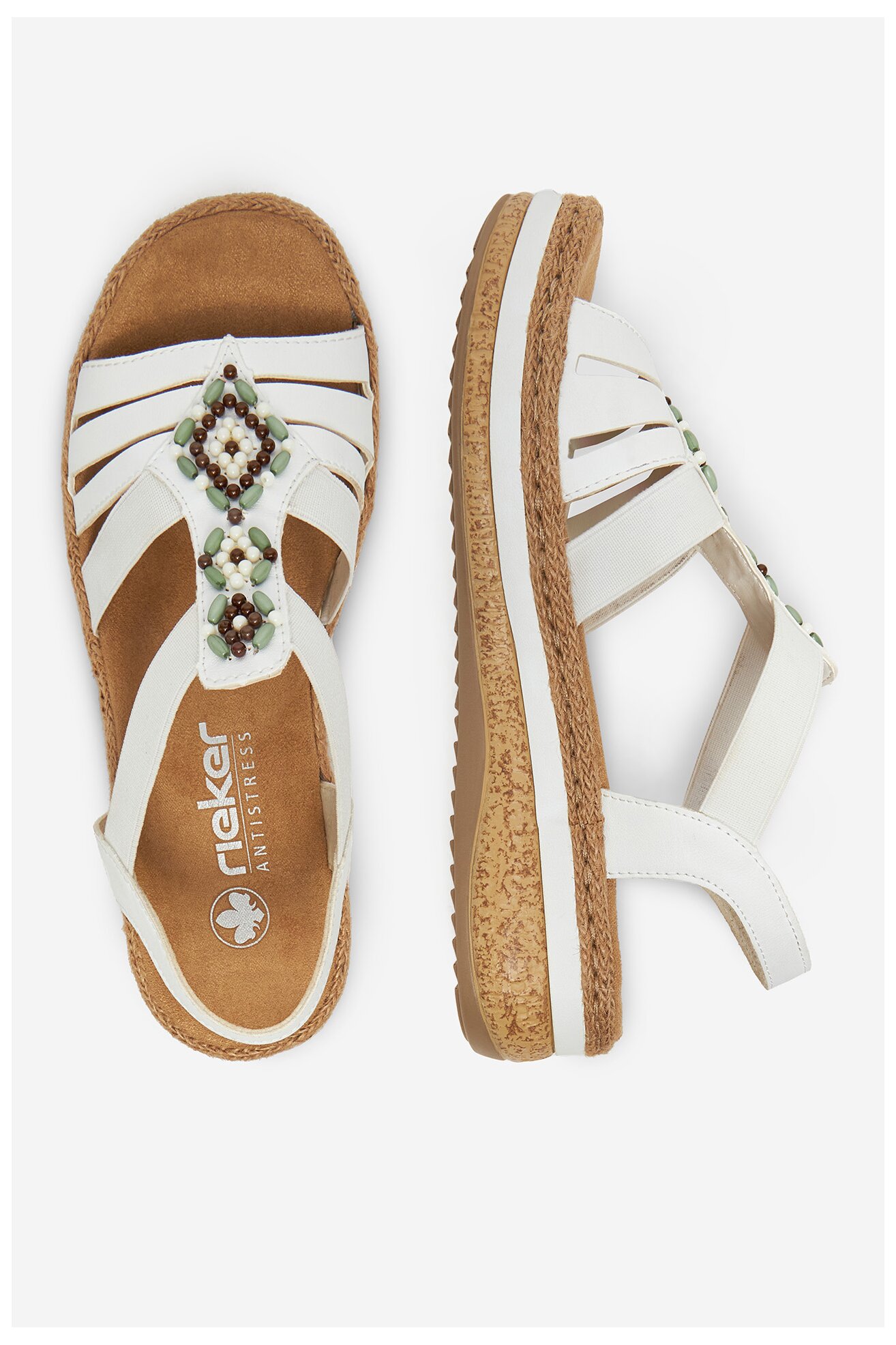 Szandál Rieker V0920-80 FEHÉR